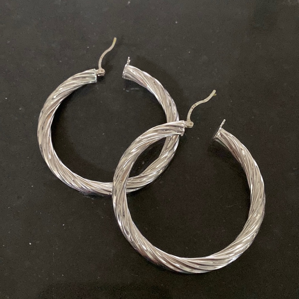 Sterling silver hoops